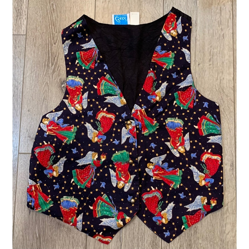 Christmas Angel Holiday Retro 90's
Party Whimsical Fairy Grandma Magical Vest
